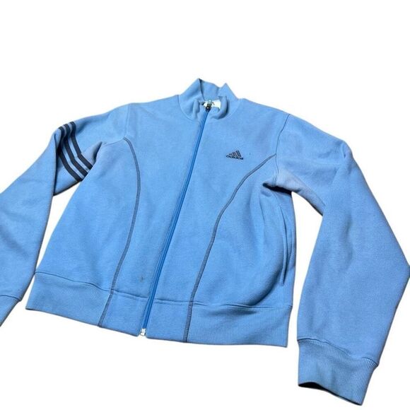 Y2K Adidas Women’s Track Jacket Baby Blue Medium - Picture 2 of 6
